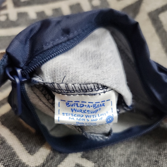 Build-A-Bear Workshop BABW Stuffed Animal 5" Blue Sling Cross Body Bag Accessory - Picture 6 of 8